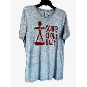SCARE CROW BOAT Unisex T-Shirt Size L / G Short Sleeves Gray
